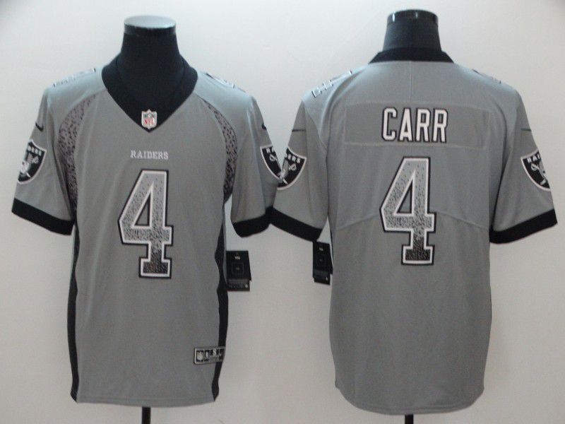 Men Oakland Raiders #4 Carr Grey Nike Drift Fashion Color Rush Limited NFL Jerseys->chicago bears->NFL Jersey